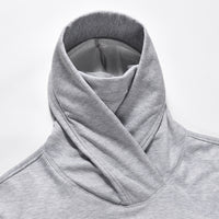 Double Layer Turtleneck Hooded Brushed Hoody