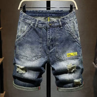 Men's Denim Summer Thin Leisure Ripped Pants
