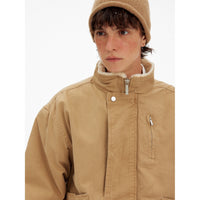 Retro Barn-style Stand Collar Work Jacket For Men And Women