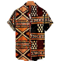 Men's Summer Fashion 3D Digital Printing Casual Trend Short Sleeve Shirt