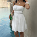 Fashionable Casual Resort-Style Solid-Colored Dress