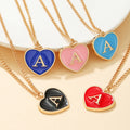 Heart-shaped Letter Minimalist Chic Versatile Oil-drip Alloy Clavicle Chain