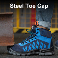 Anti - Hit Anti - Piercing Labor Protection Shoes High Help Fly Woven