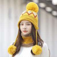 Plush Thick Windproof And Warm Knitted Hat