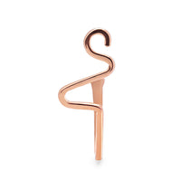 Handmade Copper-plated Real Gold Non-perforated False Nose Ring Nail U-shaped Nose Clip To Wear Nose Ornament