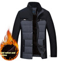 Middle-aged Cotton-padded Clothes Men's Dad Cotton-padded Clothes Plus Size Fleece-lined