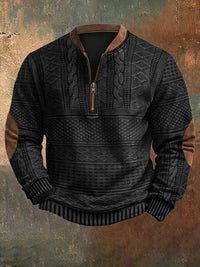 European And American Men's Half Zipper Sweater