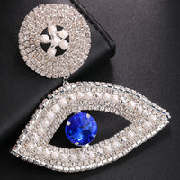 European And American Personalized Exaggerated Devil's Eye Tassel Earrings