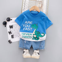 Children's Suit Dinosaur Letter Printing