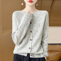 Women's Pure Wool Sweater Loose Round Neck Fashion Coat