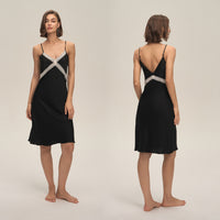 Sexy Lace Bodycon Backless Nightgown For Loungewear