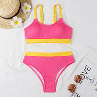 New Special Cloth Thread Sunken Stripe Bikini For Women