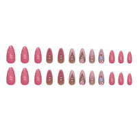 Almond Double French Fake Nails