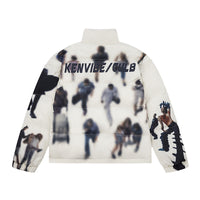 Winter Street Hip-hop American Full Pattern Print Cotton-padded Jacket Coat