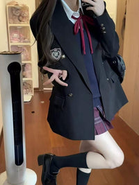 Black Suit Jacket For Petite Individuals Designed For School And Uniform Use