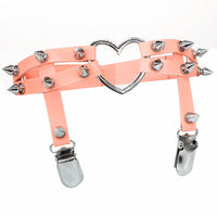 Harajuku Punk Love Heart-shaped Leather Handmade Rivet Punk Hip Hop Leg Ring Ankle Ring Garter