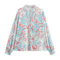 European And American Style Fashionable Simple Printed Poplin Shirt