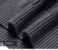 Mens Slim-fit Casual Sweater With A Stand-up Collar And Zipper