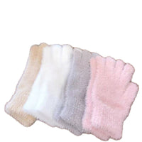 Winter Thickened Simulated Rabbit Fur Gloves Warm Mink Fur Riding Plain Five-finger Outdoor Skiing Cold-proof Gloves