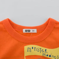 Boys Print Round Neck Short Sleeve T-shirt