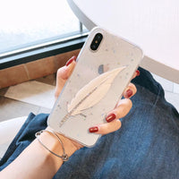 Samsung Epoxy Diamond Feather Phone Case