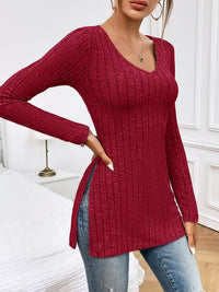 Womens Stylish Casual Slim-fit Knit Top