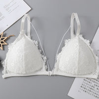 Triangle cup front buckle bra