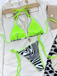 Fashion Triangle Pack Swimsuit Split