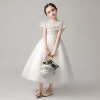 Children's dress new puffy yarn piano costume host