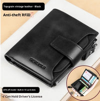 Men's Wallet Short Button Wallet Large Capacity