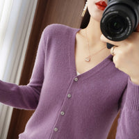 Spring And Summer New V-neck Cardigan Loose Plus Size Women's Clothing