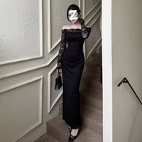 Pure And Alluring Off-shoulder Black Evening Gown