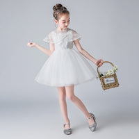 Children's dress new puffy yarn piano costume host