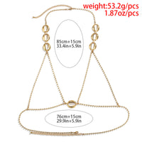 Beach Holiday Style Geometric Iron Claw Metal Breast Chain