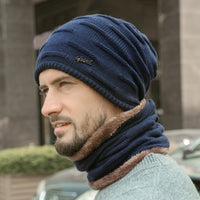 Men's Fashion Casual Fleece Thickened Warm Knitted Hat