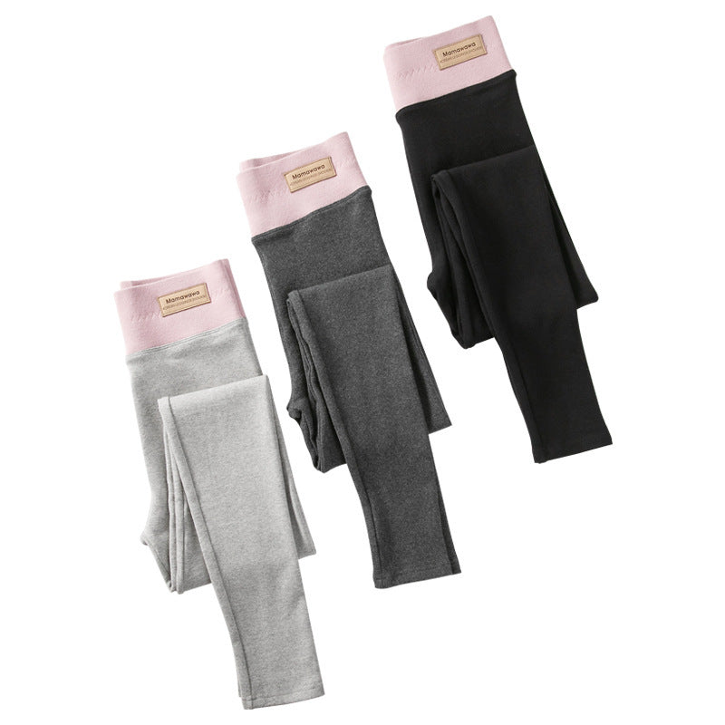 High Waist Grey Northeast Extra Thick Sheepskin Leggings