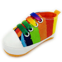 Aliexpress explosion colorful canvas baby shoes slip soft bottom Baby Toddler shoes 0-1 babyshoes