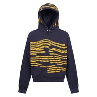 Phantom Letter Niche Design Hooded Fleece Lined Sweater