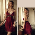 Gold velvet strapless nightdress