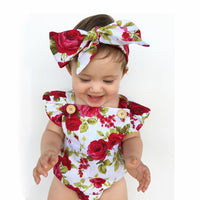 Girls Xuefang cotton jumpsuit + headdress