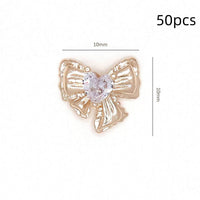 Bow Zircon Nail Ornament Zircon