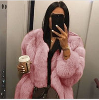 Cardigan long sleeve plush ladies jacket