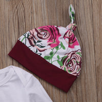 Three-piece Printed Cotton Long-sleeved Letter Print For Toddlers