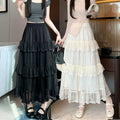 Lace Cake Dress Net Falbala Bubble Skirt