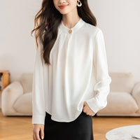 French-style Elegant Long-sleeve Chiffon Professional Top
