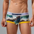 Men's Boxers Ice Silk Ultra-thin Printing