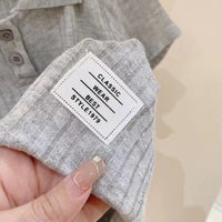 Children's Short-sleeved Wide-leg Pants Two-piece Set
