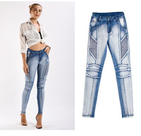 Stretch thin women's denim pencil pants