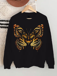 Fashionable Printed Sweatshirt With Long Sleeves