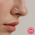 New 925 Sterling Silver Personalized Diamond Closed Nose Ring